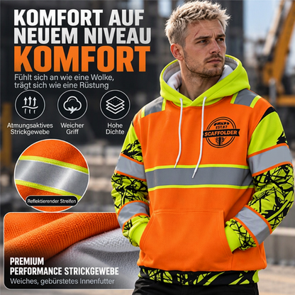 🛍️✨Funktional reflektierend, Outdoor-Sport – Herren Hochsichtbarer Kapuzenpullover ✨