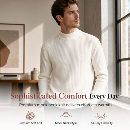👔Vielseitig für Büro & Freizeit, viele Farben & Größen – Herren-Strickpullover mit Stehkragen ✨