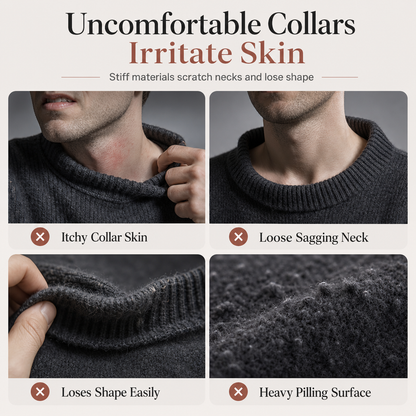 👔Vielseitig für Büro & Freizeit, viele Farben & Größen – Herren-Strickpullover mit Stehkragen ✨