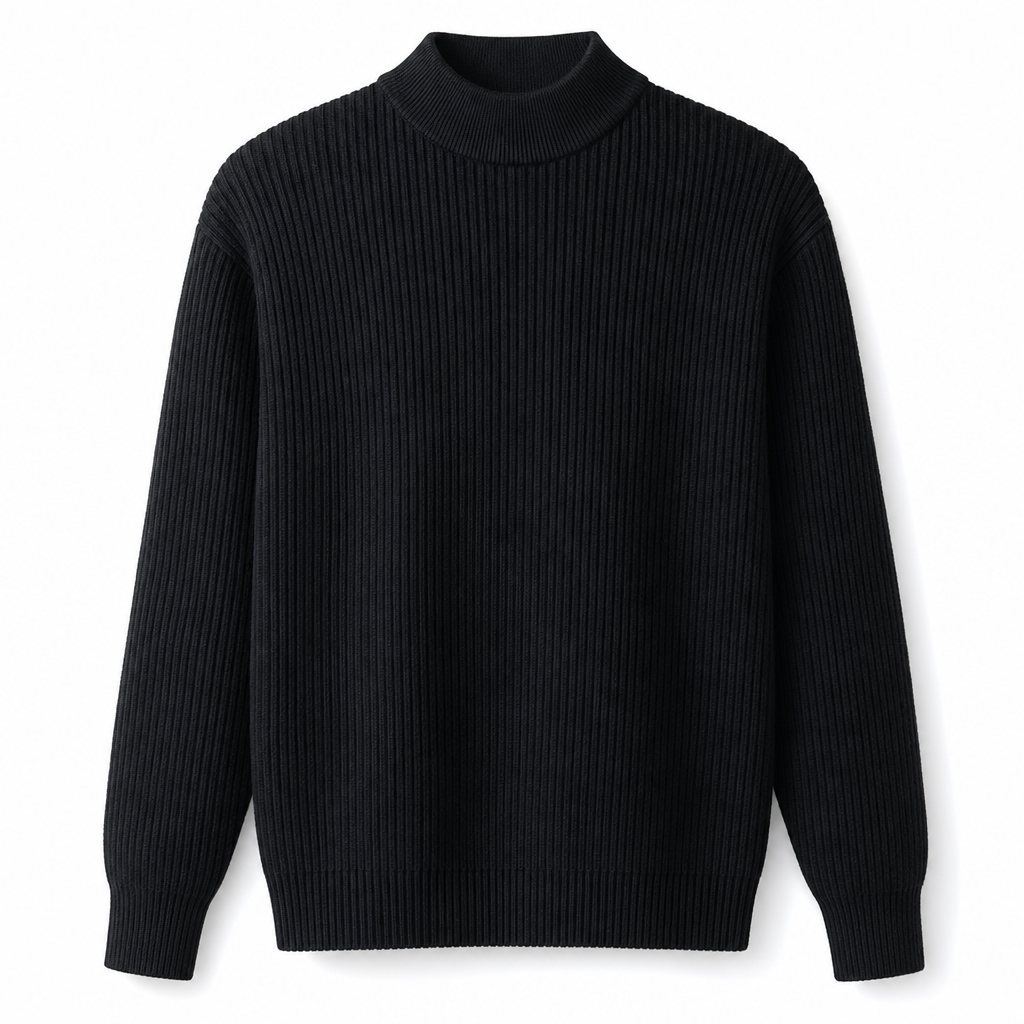 👔Vielseitig für Büro & Freizeit, viele Farben & Größen – Herren-Strickpullover mit Stehkragen ✨