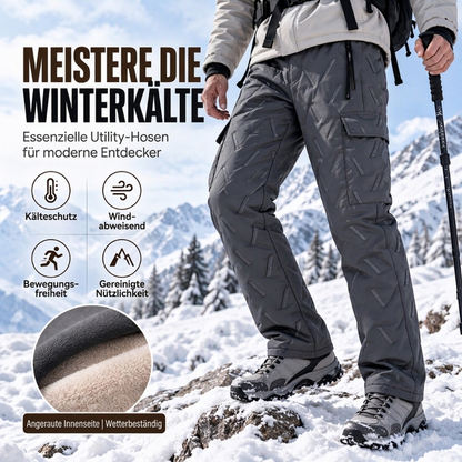 🔥Plüschfutter, Winter-Kälteschutz – Herren Winter Cargohose mit Plüschfutter ✨
