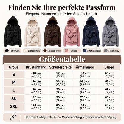 Gemütlich warme Kapuzenjacke für das Tragen von Babys