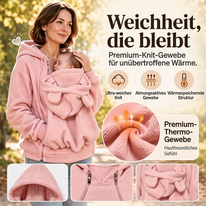 Gemütlich warme Kapuzenjacke für das Tragen von Babys