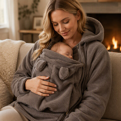 Gemütlich warme Kapuzenjacke für das Tragen von Babys