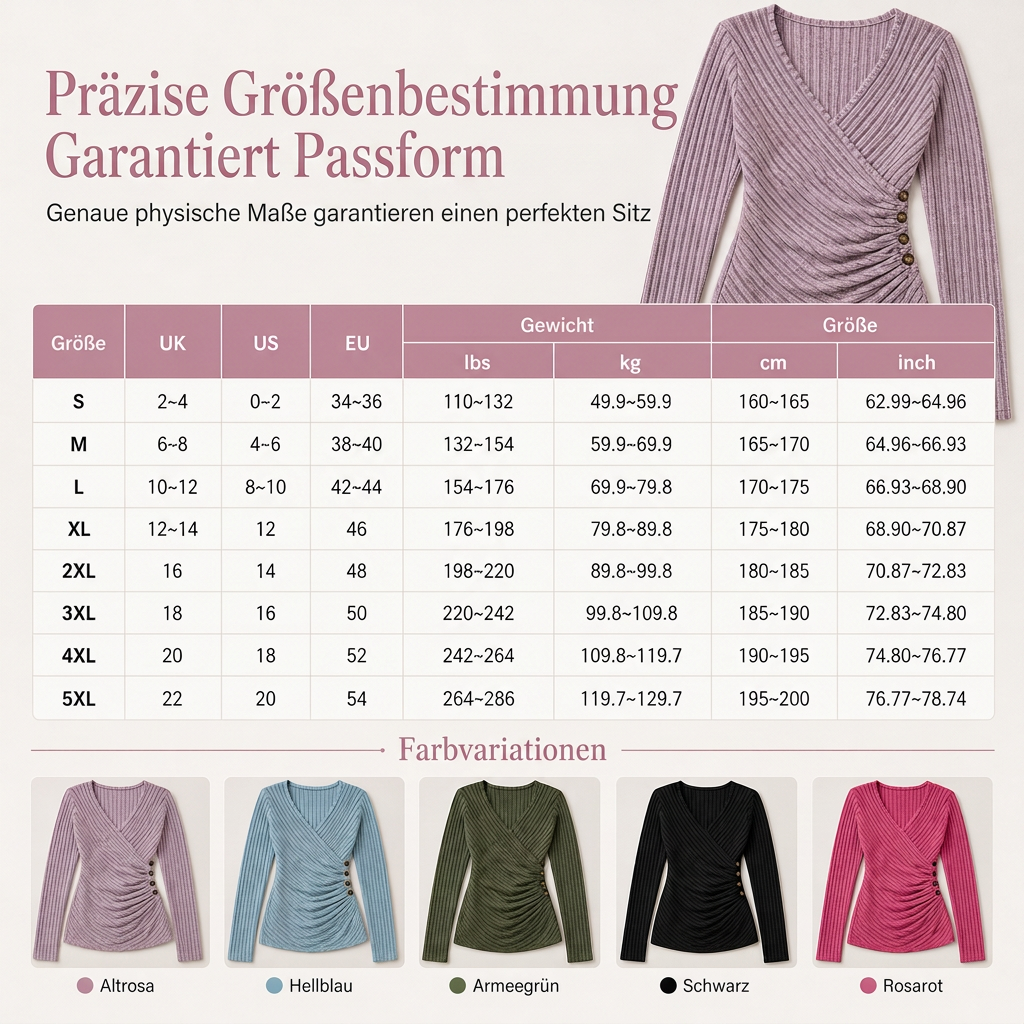 Damen Freizeit Oberteil, V-Ausschnitt, Langarm, Unifarben, für Frühling und Herbst