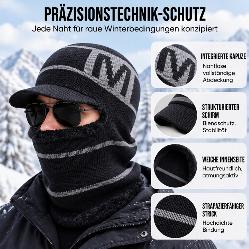 Warme Winter-Strickmütze für Herren