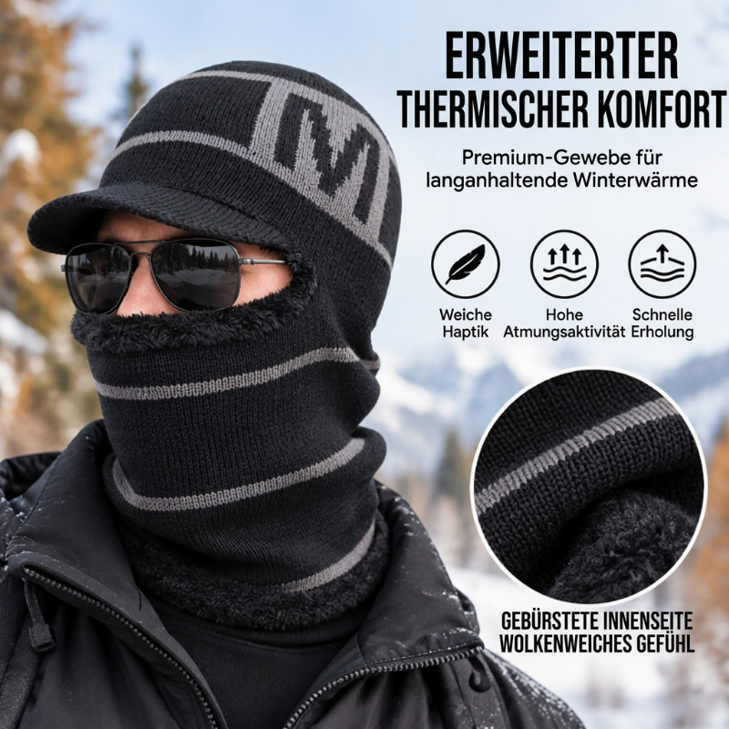 ❄️Elastische Ohrenabdeckung, Winter draußen – Warme Winter-Strickmütze für Herren ✨