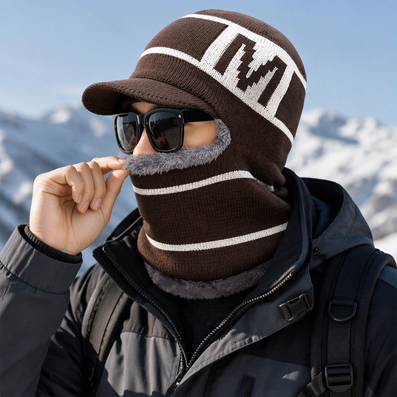 ❄️Elastische Ohrenabdeckung, Winter draußen – Warme Winter-Strickmütze für Herren ✨