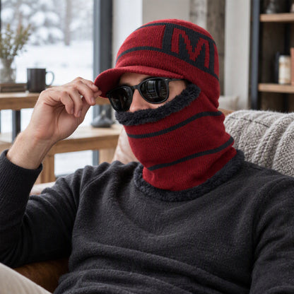 ❄️Elastische Ohrenabdeckung, Winter draußen – Warme Winter-Strickmütze für Herren ✨