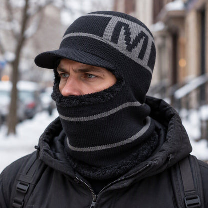 ❄️Elastische Ohrenabdeckung, Winter draußen – Warme Winter-Strickmütze für Herren ✨