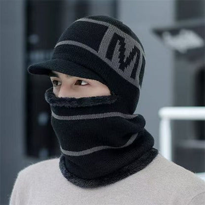 ❄️Elastische Ohrenabdeckung, Winter draußen – Warme Winter-Strickmütze für Herren ✨