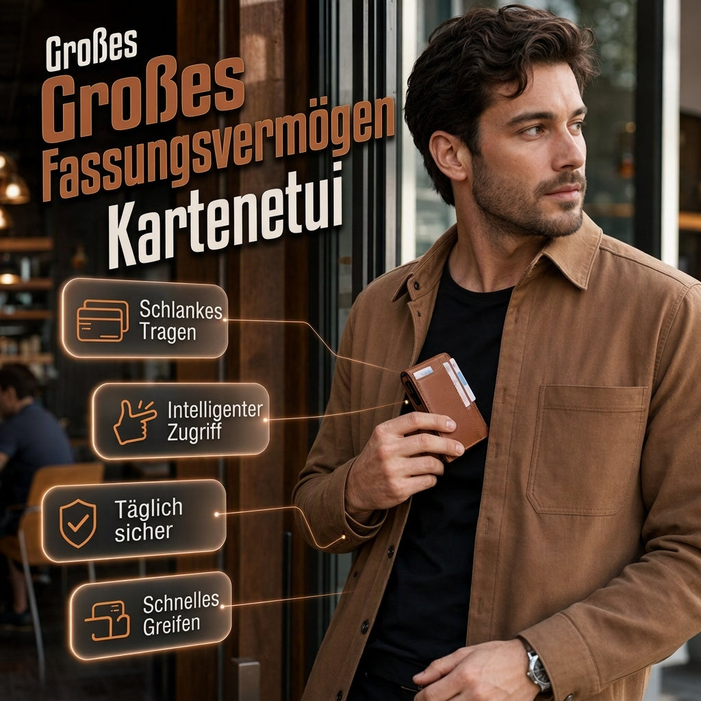 🛡️RFID-Schutz, Privatsphäre & Sicherheit – Minimalistische schmale RFID-Brieftasche ✨