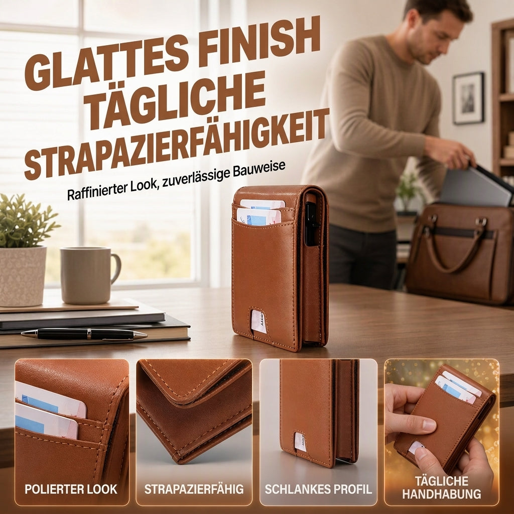 🛡️RFID-Schutz, Privatsphäre & Sicherheit – Minimalistische schmale RFID-Brieftasche ✨