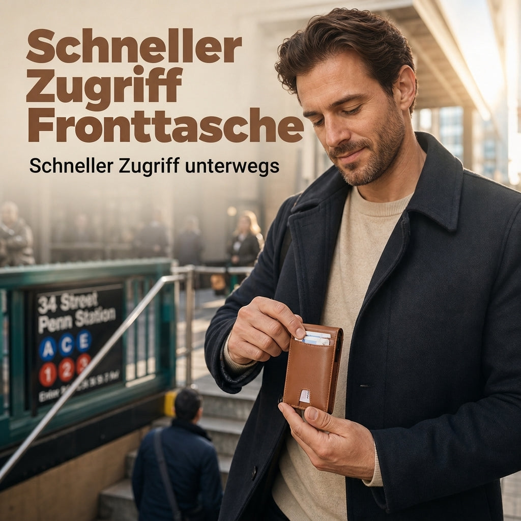 🛡️RFID-Schutz, Privatsphäre & Sicherheit – Minimalistische schmale RFID-Brieftasche ✨