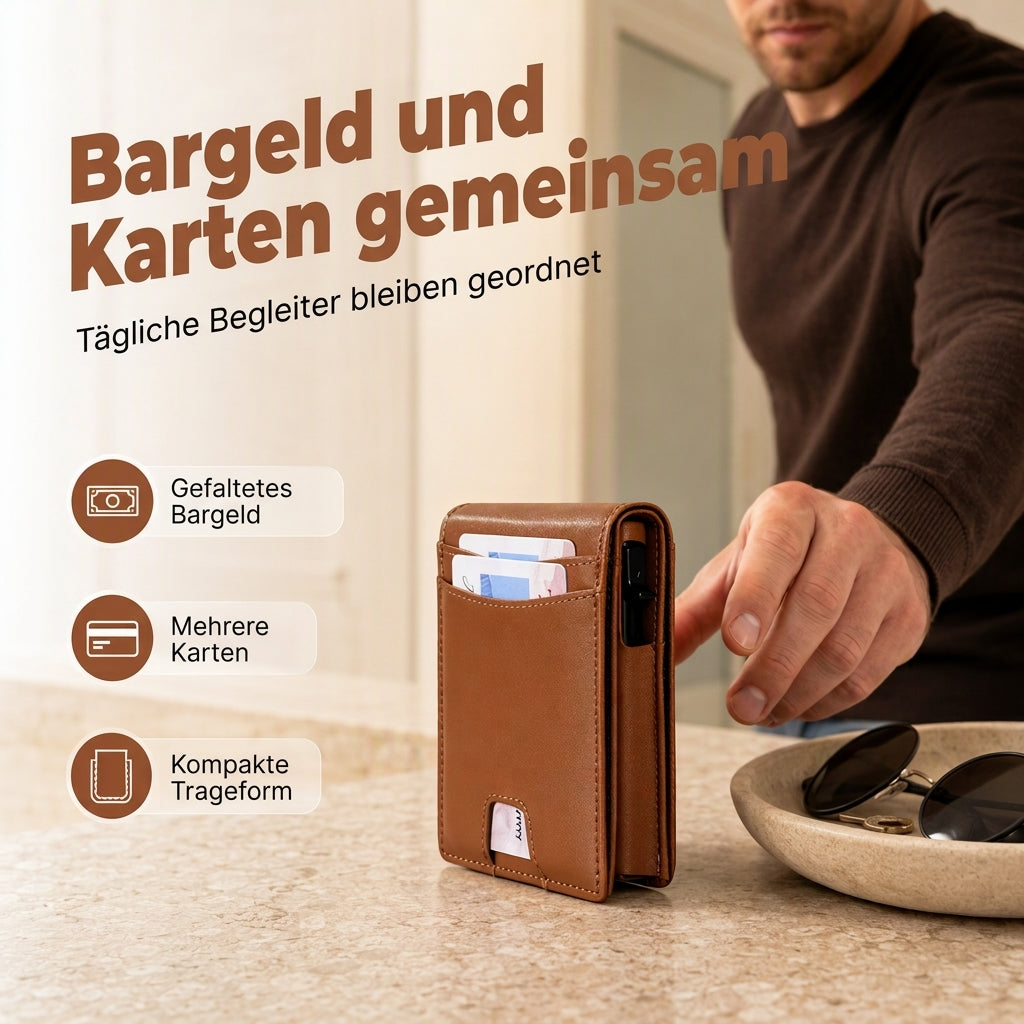🛡️RFID-Schutz, Privatsphäre & Sicherheit – Minimalistische schmale RFID-Brieftasche ✨