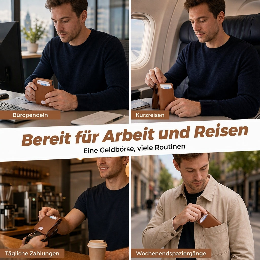 🛡️RFID-Schutz, Privatsphäre & Sicherheit – Minimalistische schmale RFID-Brieftasche ✨