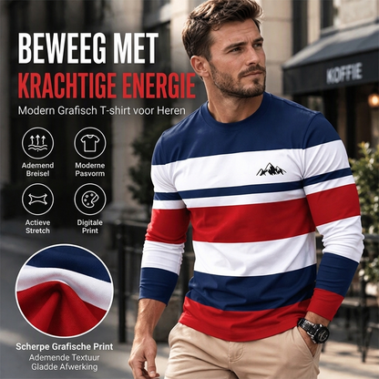 💥Jetzt im Trend! Klassische Streifen, lässig & vielseitig – Herren Langarmshirt mit Rundhals und Streifenmuster ✨