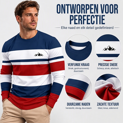 💥Jetzt im Trend! Klassische Streifen, lässig & vielseitig – Herren Langarmshirt mit Rundhals und Streifenmuster ✨