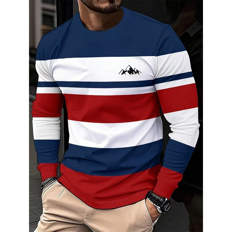 💥Jetzt im Trend! Klassische Streifen, lässig & vielseitig – Herren Langarmshirt mit Rundhals und Streifenmuster ✨
