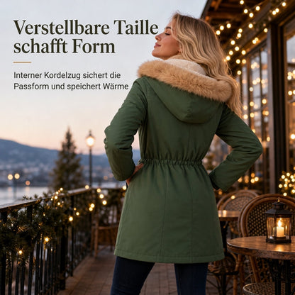 ❄️Dicht & warm, winterlicher Windschutz – Damen Winterparka mit Kunstfellkapuze ✨
