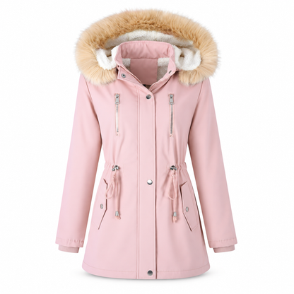 ❄️Dicht & warm, winterlicher Windschutz – Damen Winterparka mit Kunstfellkapuze ✨