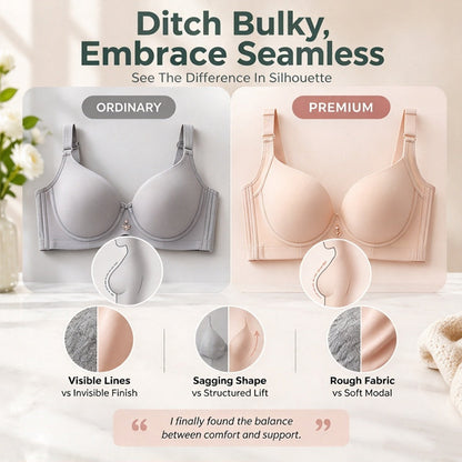 🌸Weich & hautfreundlich, Komfort den ganzen Tag – Damen nahtloser Bügel-BH ✨