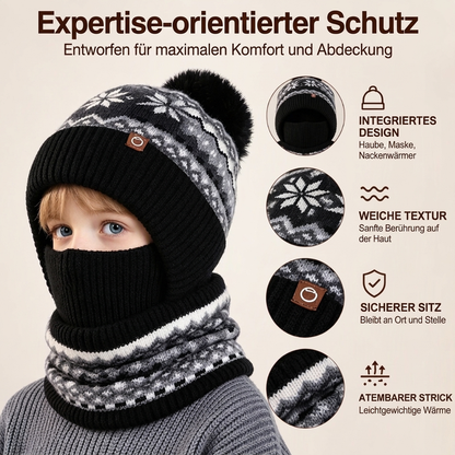 🧒Kinderfreundlich & sicher, leicht an- und auszuziehen – Winddichte wärmende Kinder-Wintersturmhaube ✨