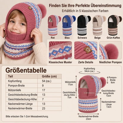 🧒Kinderfreundlich & sicher, leicht an- und auszuziehen – Winddichte wärmende Kinder-Wintersturmhaube ✨