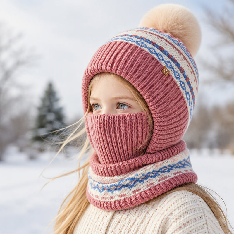🧒Kinderfreundlich & sicher, leicht an- und auszuziehen – Winddichte wärmende Kinder-Wintersturmhaube ✨
