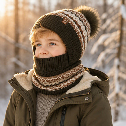 🧒Kinderfreundlich & sicher, leicht an- und auszuziehen – Winddichte wärmende Kinder-Wintersturmhaube ✨