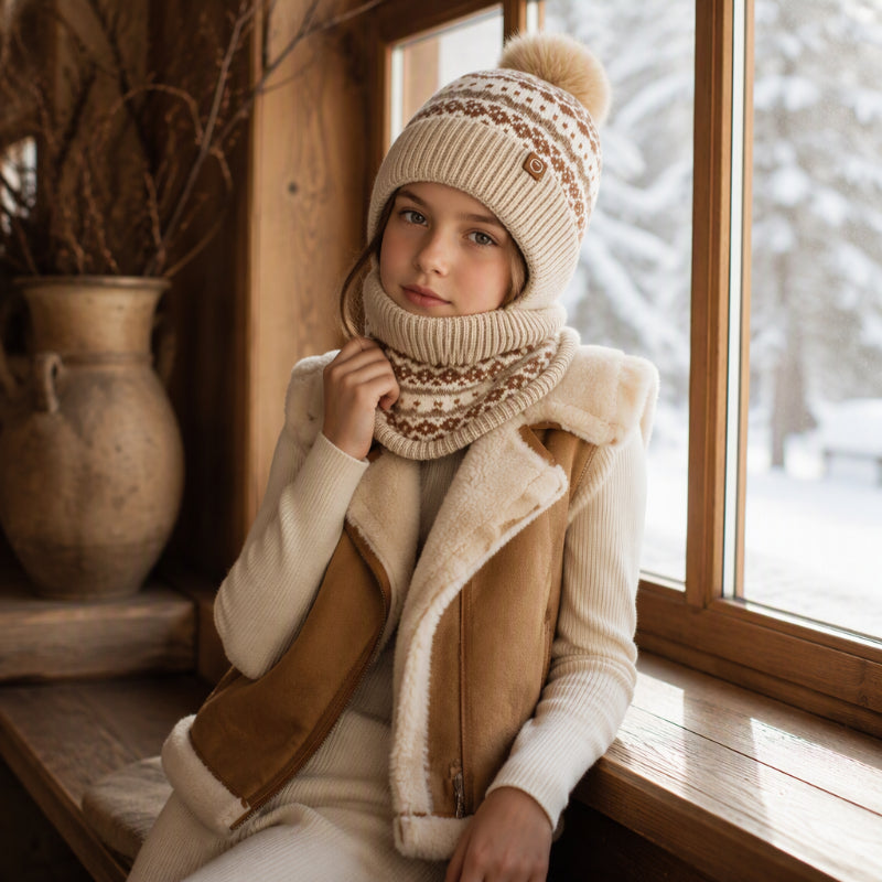 🧒Kinderfreundlich & sicher, leicht an- und auszuziehen – Winddichte wärmende Kinder-Wintersturmhaube ✨
