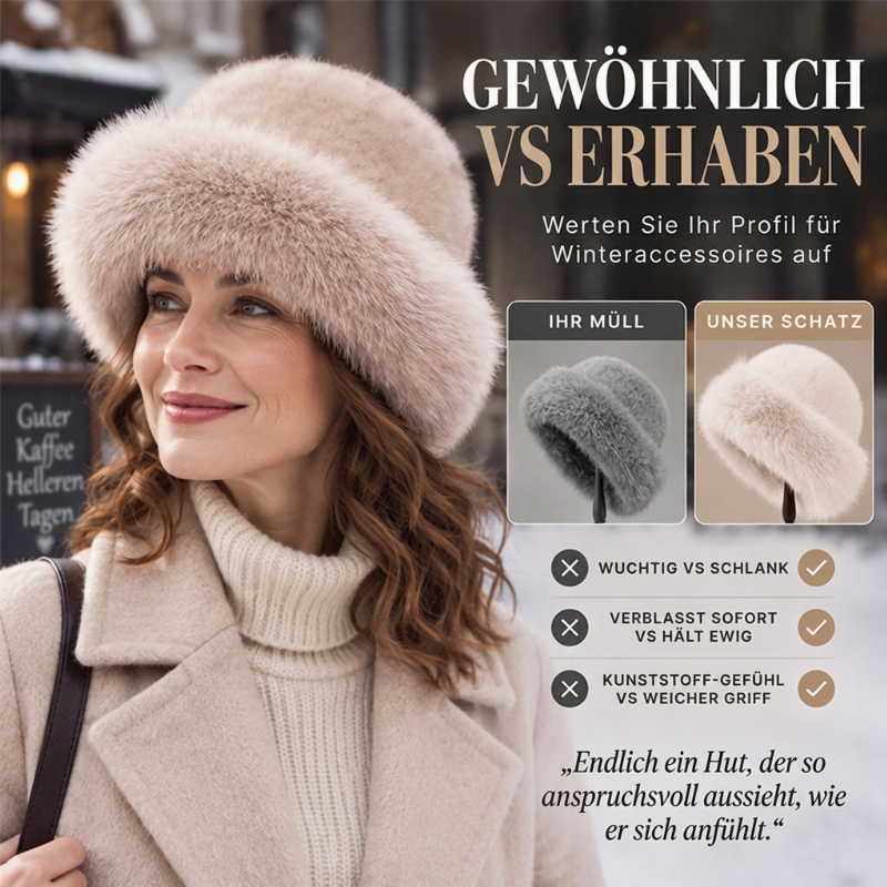 ⏰Blitzangebot, vielseitig für Herbst & Winter – Damen warme Kunstpelz-Mütze ✨