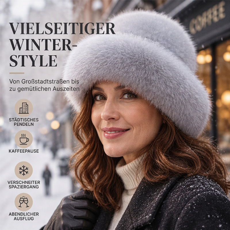 ⏰Blitzangebot, vielseitig für Herbst & Winter – Damen warme Kunstpelz-Mütze ✨