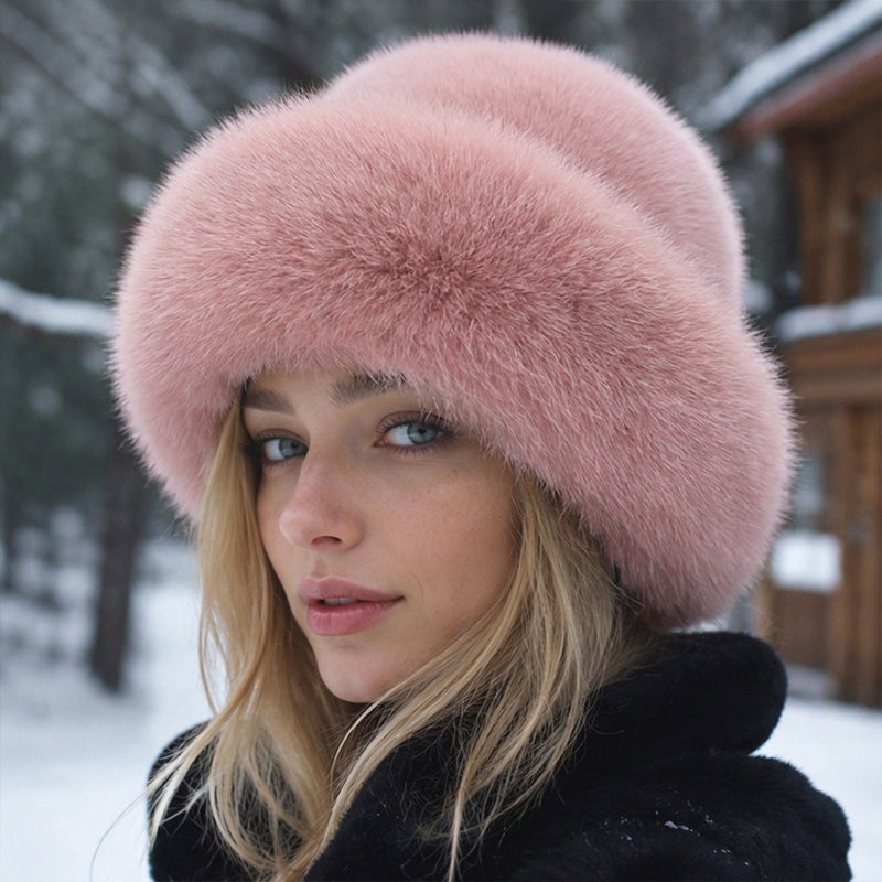 ⏰Blitzangebot, vielseitig für Herbst & Winter – Damen warme Kunstpelz-Mütze ✨
