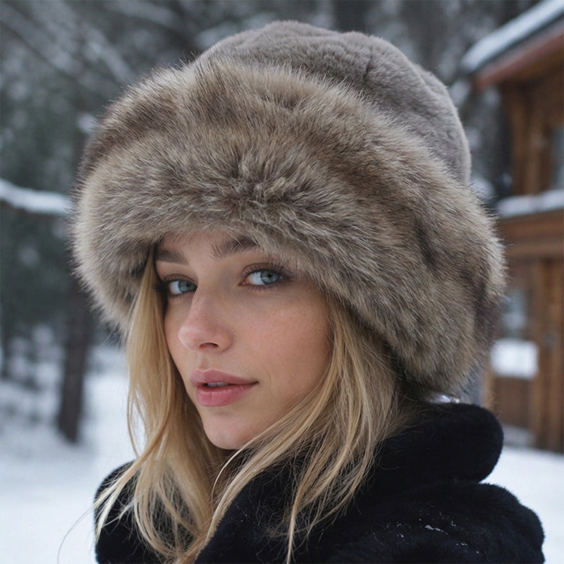 ⏰Blitzangebot, vielseitig für Herbst & Winter – Damen warme Kunstpelz-Mütze ✨