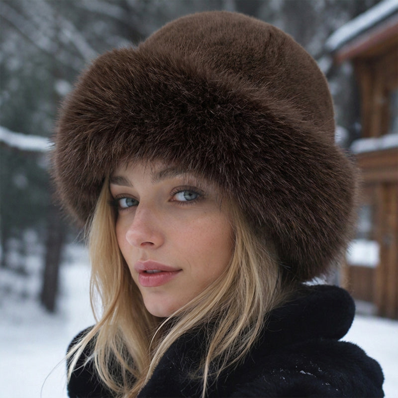 ⏰Blitzangebot, vielseitig für Herbst & Winter – Damen warme Kunstpelz-Mütze ✨