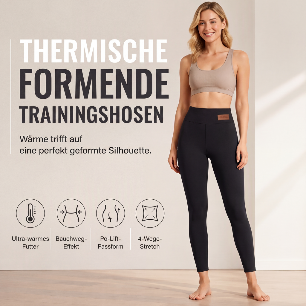 🖤Black Friday Sale🧘‍♀️ Hohe Taille & Wärme, Winterkomfort – Hochtaillierte Thermo-Yogahosen für Damen