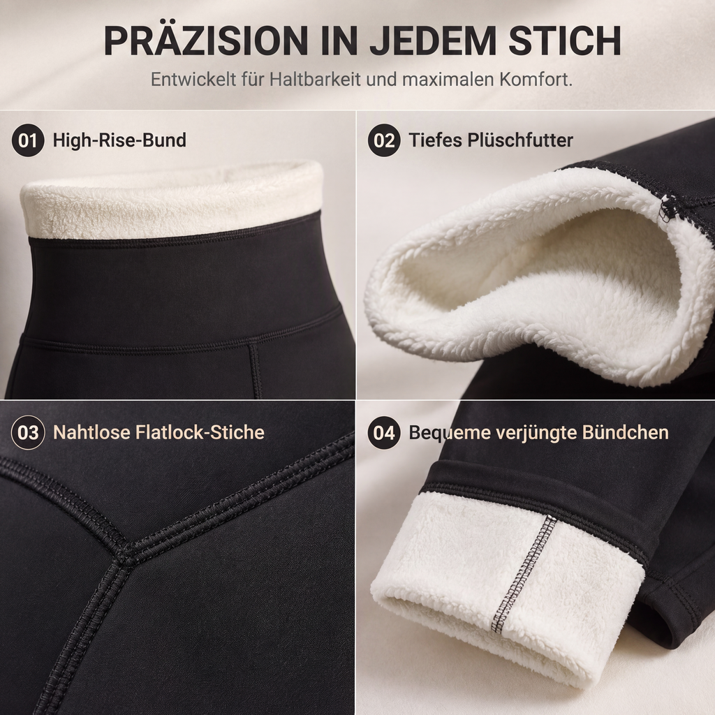 🖤Black Friday Sale🧘‍♀️ Hohe Taille & Wärme, Winterkomfort – Hochtaillierte Thermo-Yogahosen für Damen