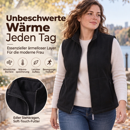 🧣Stehkragen-Wärme, ideal für den Alltag – Damen Stehkragen Wärmende Gefütterte Weste ✨