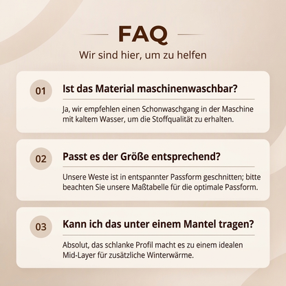 🧣Stehkragen-Wärme, ideal für den Alltag – Damen Stehkragen Wärmende Gefütterte Weste ✨