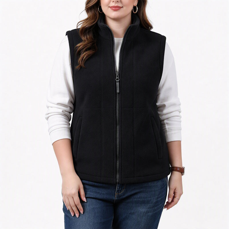 🧣Stehkragen-Wärme, ideal für den Alltag – Damen Stehkragen Wärmende Gefütterte Weste ✨