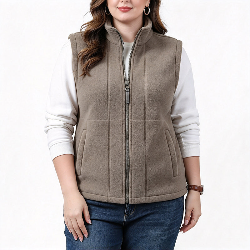 🧣Stehkragen-Wärme, ideal für den Alltag – Damen Stehkragen Wärmende Gefütterte Weste ✨