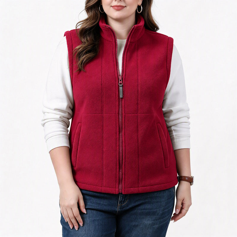 🧣Stehkragen-Wärme, ideal für den Alltag – Damen Stehkragen Wärmende Gefütterte Weste ✨