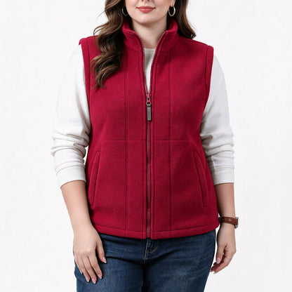 🧣Stehkragen-Wärme, ideal für den Alltag – Damen Stehkragen Wärmende Gefütterte Weste ✨