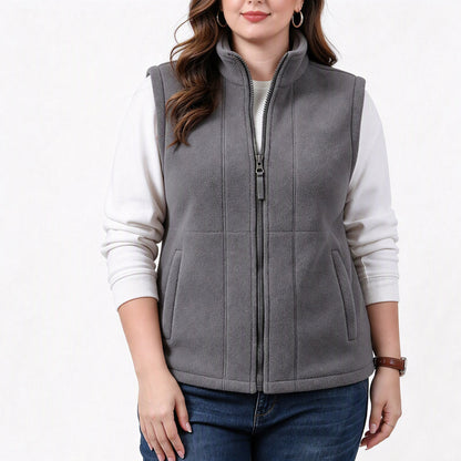 🧣Stehkragen-Wärme, ideal für den Alltag – Damen Stehkragen Wärmende Gefütterte Weste ✨