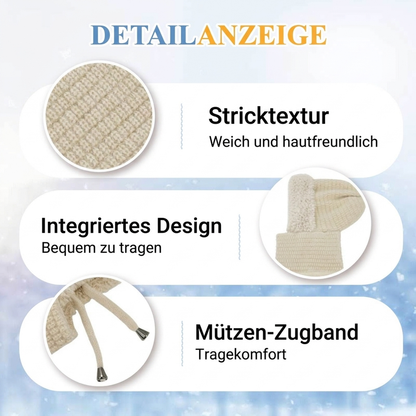 🧣All-in-One winddicht, warm & praktisch – Damen Outdoor-Schal mit Mütze ✨