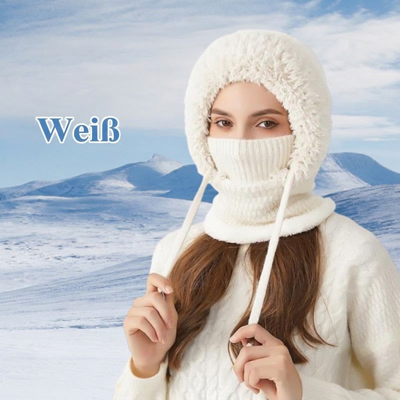 🧣All-in-One winddicht, warm & praktisch – Damen Outdoor-Schal mit Mütze ✨