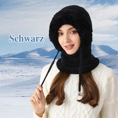 🧣All-in-One winddicht, warm & praktisch – Damen Outdoor-Schal mit Mütze ✨