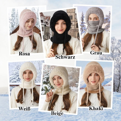 🧣All-in-One winddicht, warm & praktisch – Damen Outdoor-Schal mit Mütze ✨