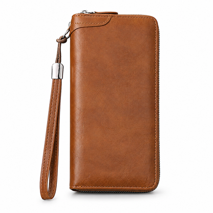 🛡️💳 Herren lange Geldbörse mit Reißverschluss | Kein unordentliches Portemonnaie, kein Suchen nach Karten – Großes Fassungsvermögen, multifunktionaler Kartenhalter & Clutch-Tasche ✨
